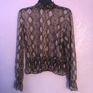 Snakeskin Print Long Sleeve